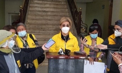 La jefa de Publicidad Urbana del Gobierno Municipal de La Paz, Melody Jiménez