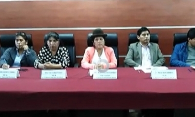 Los representares en conferencia de prensa/Foto. Captura de pantalla