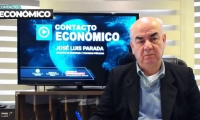 El ministro de Economía, José Luis Parada, en Facebook Live. Foto: Captura de pantalla.