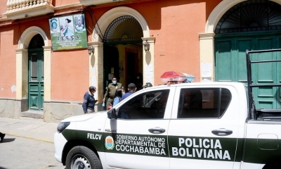 Frontis de la FELCV de Cochabamba. 