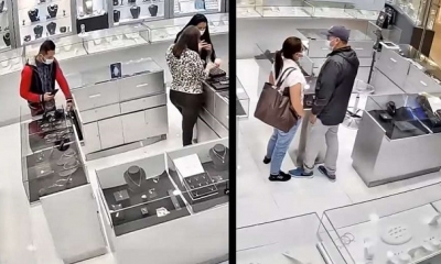 Joyería Carrasco compartió imágenes de cuatro personas que robaron joyas