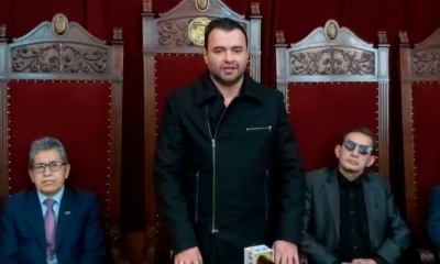 Egüez fue presentado este martes como nuevo presidente del TSJ. Foto captura AJN.