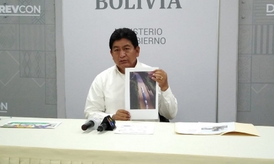 El ministro de Obras Públicas, Servicios y Vivienda, Edgar Montaño