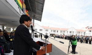 Presidente Morales asiste al acto en homenaje a los Ex Combatientes de Ñancahuazu, que se e realizo en instalaciones del 